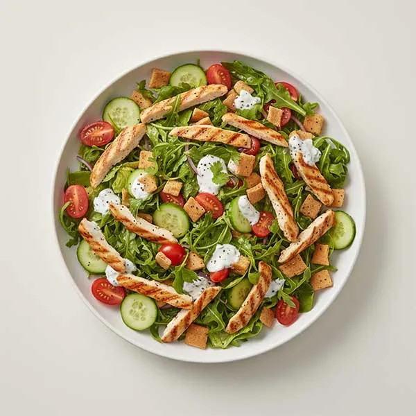 Arabic Roast Chicken with Dibs, Fattoush and Mint yogurt sauce